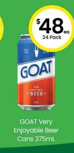 The Bottle O Goat very enjoyable beer cans offer