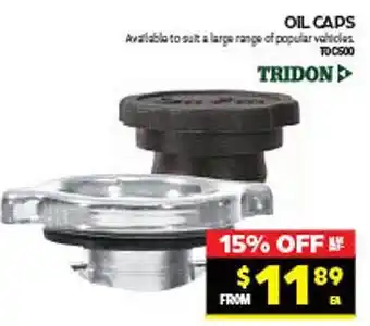 Oil caps tridon