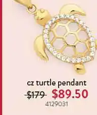 Goldmark Cz turtle pendant offer