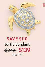 Goldmark Turtle pendant offer