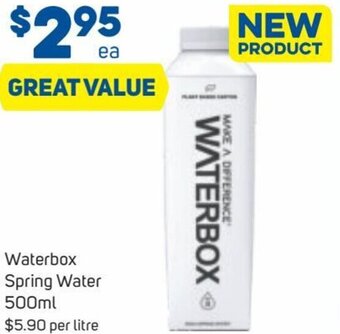 Foodland Waterbox Spring Water 500ml offer