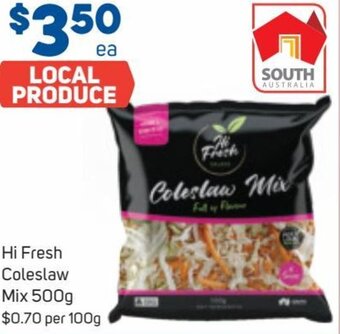 Foodland Hi Fresh Coleslaw Mix 500g offer