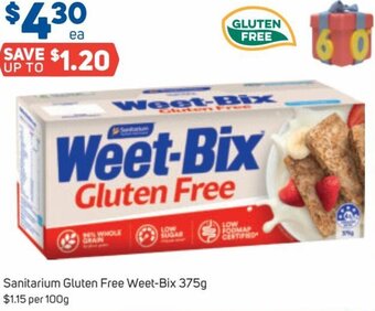 Foodland Sanitarium Gluten Free Weet-Bix 375g offer