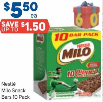 Foodland Nestle Milo Snack Bars 10 Pack offer