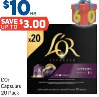 Foodland L'Or Capsules 20 Pack offer