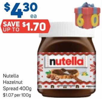 Foodland Nutella Hazelnut Spread 400g offer