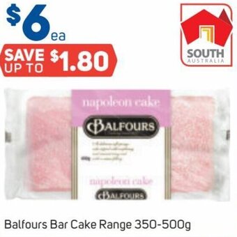 Foodland Balfours Bar Cake Range 350-500g offer