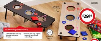 2-in-1 bean bag and washer toss