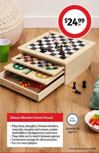 Deluxe wooden game house