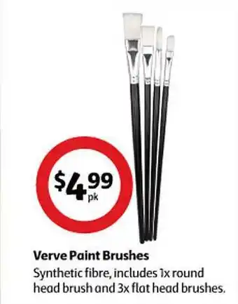 Coles Verve paint brushes offer