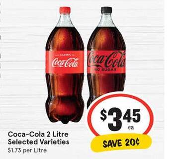 IGA Coca-cola 2 litre offer
