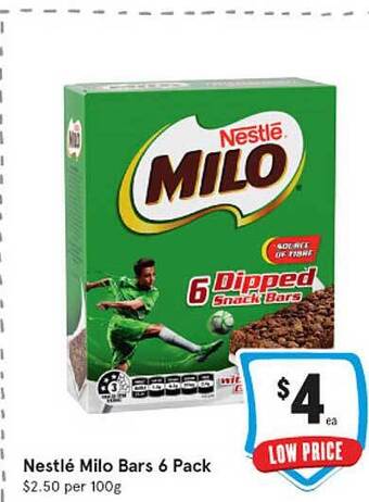 IGA Nestlé milo bars 6 pack offer