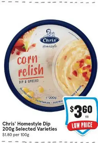 IGA Chris' homestyle dip 200 g offer