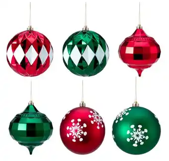 Kmart 20cm extra large baubles 6 pack offer