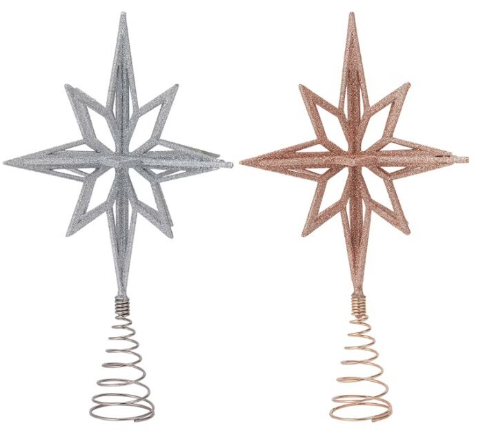 3d glitter tree topper assorted offer at Kmart