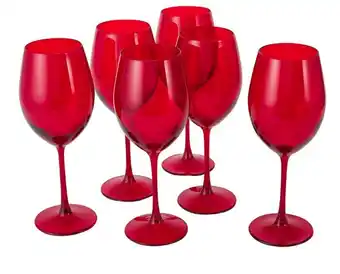 Kmart 6 ruby red wine glasses offer