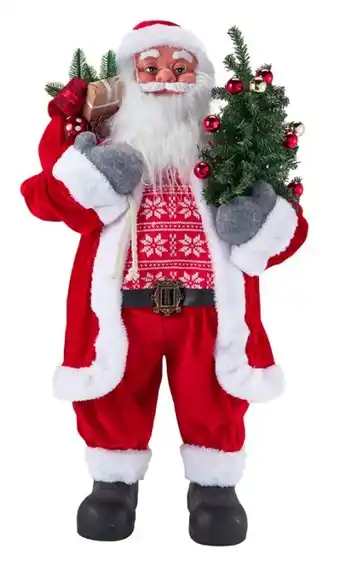Kmart Battery operated light up extra large traditional santa - red offer