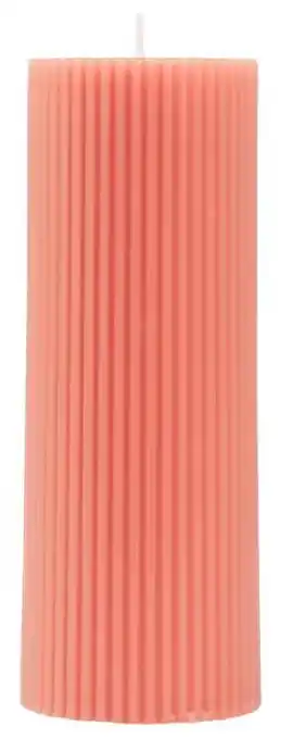 Kmart Brown ribbed pillar candle offer