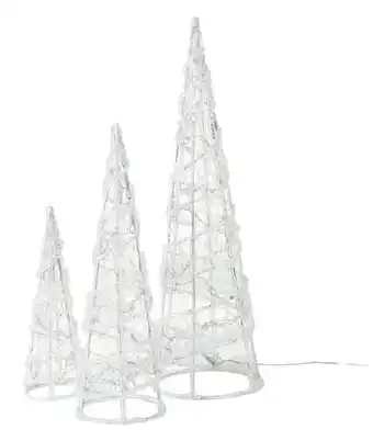 Kmart Solar powered 3 pack acrylic icy cones offer