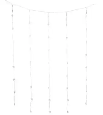 Low voltage blue and white star curtain lights