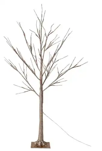 1.2m low voltage glittered twig tree