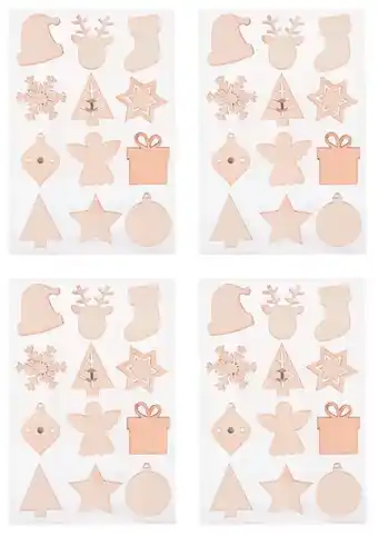 Kmart 36 pack christmas craft plywood stickers offer