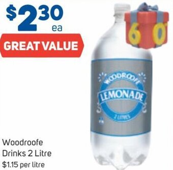 Foodland Woodroofe Drinks 2 Litre offer