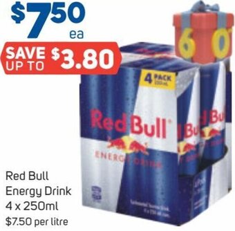 Foodland Red Bull Energy Drink 4 x 250ml offer