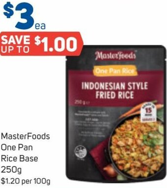 Foodland MasterFoods One Pan Rice Base 250g offer