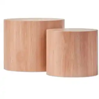 Kmart Set of 2 oak look tables offer