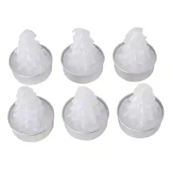 6 pack white christmas tree tealights