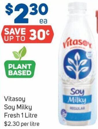 Foodland Vitasoy Soy Milky Fresh 1 Litre offer