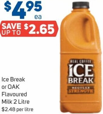 Foodland Ice Break Or Oak Flavoured Milk 2 Litre offer