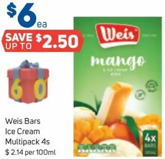 Foodland Weis Bars Ice Cream Multipack 4s offer
