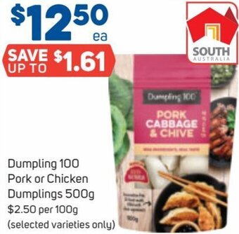 Foodland Dumpling 100 Pork Or Chicken Dumplings 500g offer