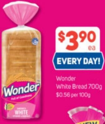 Foodland Wonder White Bread 700g offer