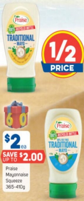 Praise Mayonnaise Squeeze 365-410g