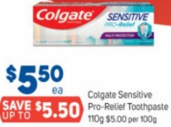 Foodland Colgate Sensitive Pro-Relief Toothpaste 110g offer