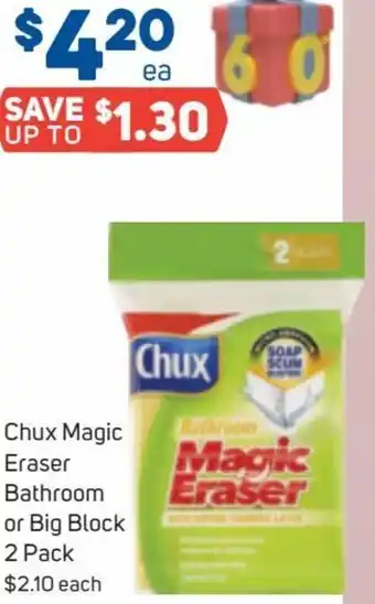 Foodland Chux Magic Eraser Bathroom Or Big Block 2 Pack offer