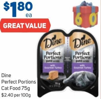 Foodland Dine Perfect Portions Cat Food 75g offer