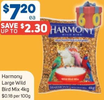 Foodland Harmony Large Wild Bird Mix 4Kg offer