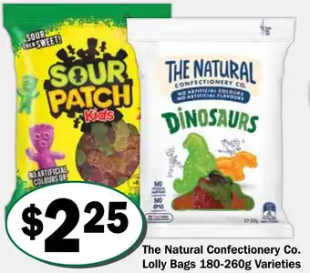 The Natural Confectionery Co. Lolly Bags 180-260g Varieties
