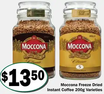 Friendly Grocer Moccona Freeze Dried Instant Coffee 200g Varieties offer