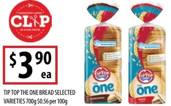 Supabarn Tip Top The One Bread Selected Varieties 700g offer