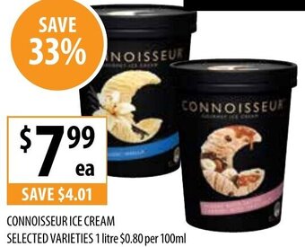 Supabarn Connoisseur Ice Cream Selected Varieties 1 Litre offer