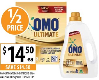 Supabarn OMO Ultimate Laundry Liquid 2 Litre And Powder 2Kg Selected Varieties offer