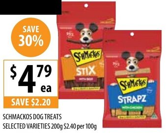 Supabarn Schmackos Dog Treats Selected Varieties 200g offer