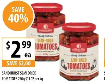 Sandhurst Semi Dried Tomatoes 270g