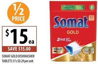 Supabarn Somat Gold Dishwasher Tablets 51's offer