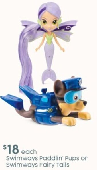 Target Swimways Paddlin' Pups Or Swimways Fairy Tails offer